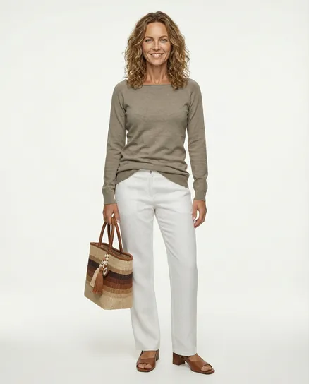 Pullover Feinstrick in braun von Minority