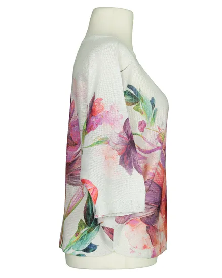 Pullover Floral in wei� von Made in Italy