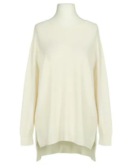 Pullover gerader Schnitt in creme von Made in Italy