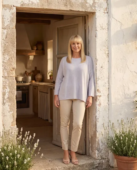 Pullover gerader Schnitt in grau von Made in Italy