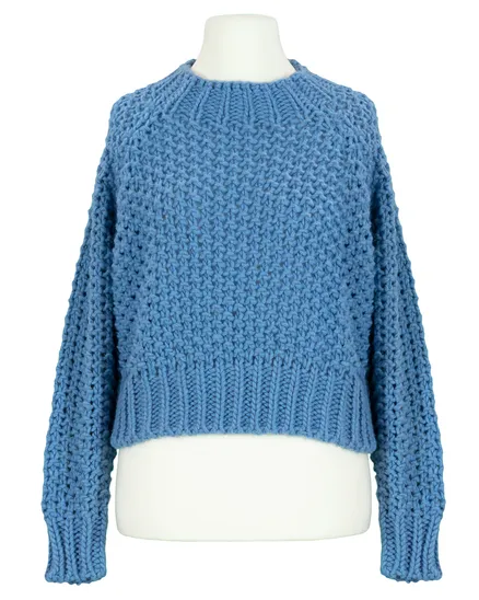 Pullover Grobstrick in blau von Made in Italy
