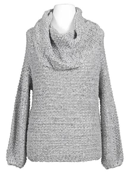 Pullover Grobstrick in grau von H.liesel