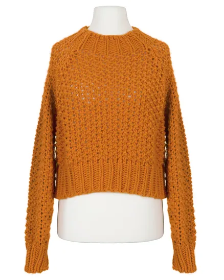Pullover Grobstrick in orange von Made in Italy