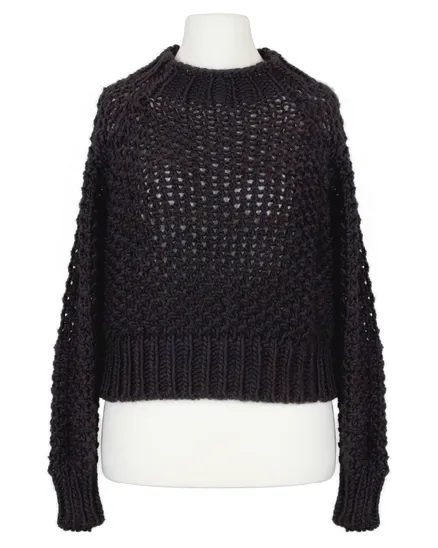 Pullover Grobstrick in schwarz von Made in Italy