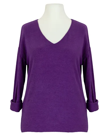 Pullover in Shirt Optik in lila von Selected Touch