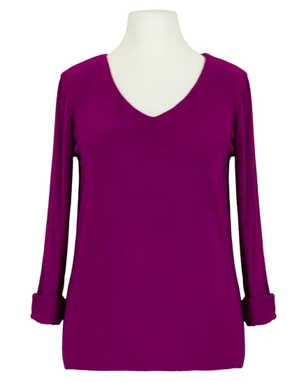 Pullover in Shirt Optik in beere von Selected Touch