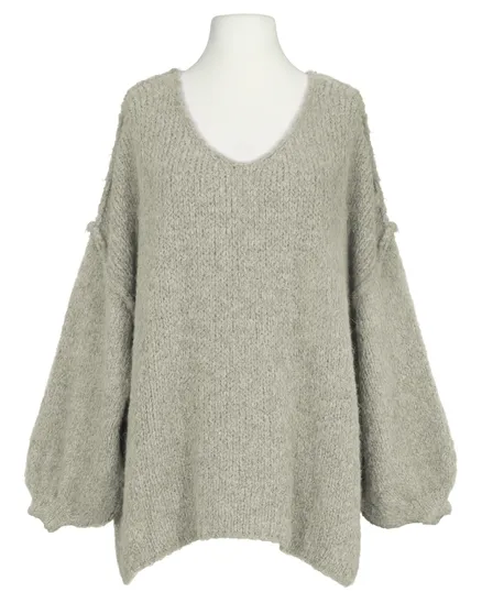 Pullover Inside-Out in beige von Made in Italy