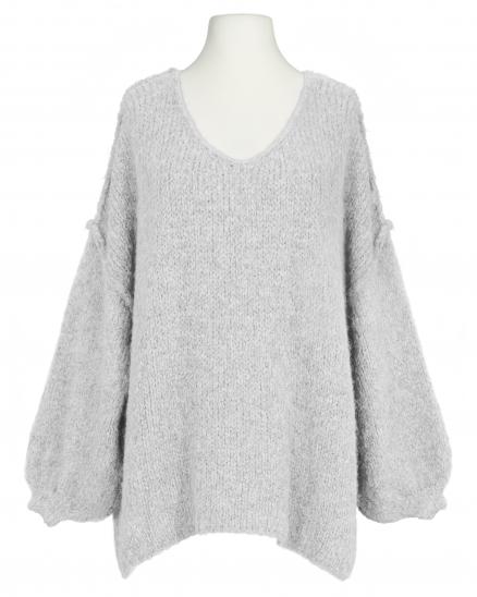 Pullover Inside-Out in grau von Made in Italy