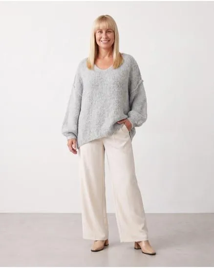 Pullover Inside-Out in grau von Made in Italy