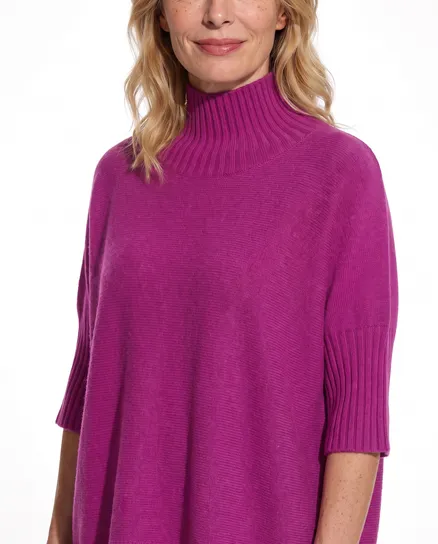 Pullover Kastenform in beere von Made in Italy