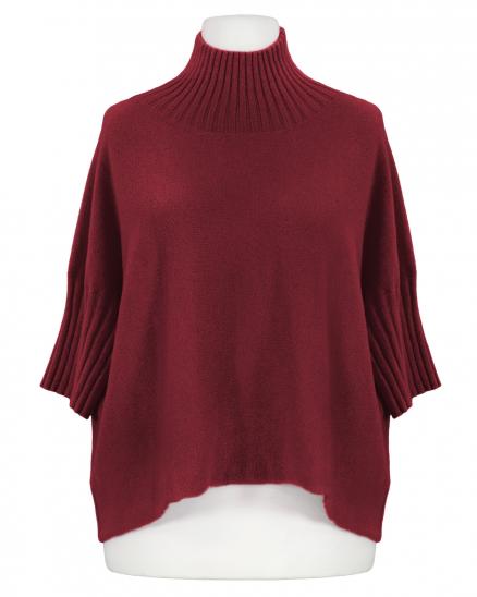 Pullover Kastenform in bordeaux von Made in Italy
