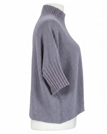 Pullover Kastenform in dunkelgrau von Made in Italy