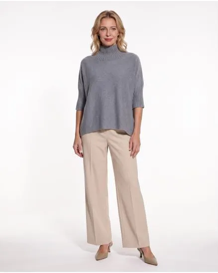 Pullover Kastenform in dunkelgrau von Made in Italy