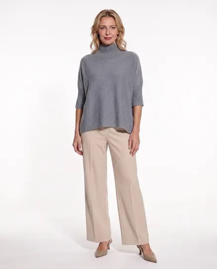 Pullover Kastenform in grau von Made in Italy