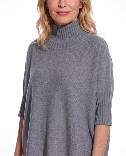 Pullover Kastenform in grau von Made in Italy