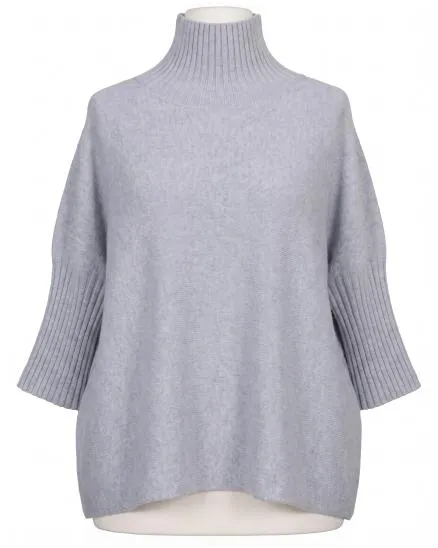 Pullover Kastenform in grau von Made in Italy