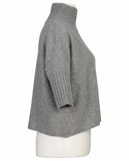 Pullover Kastenform in grau von Made in Italy
