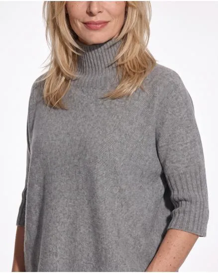 Pullover Kastenform in grau von Made in Italy