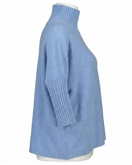 Pullover Kastenform in hellblau von Made in Italy