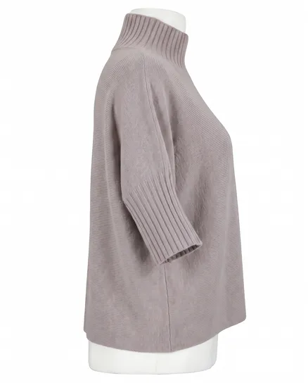 Pullover Kastenform in hellbraun von Made in Italy