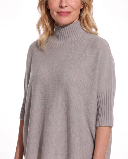 Pullover Kastenform in hellbraun von Made in Italy