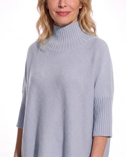 Pullover Kastenform in hellgrau von Made in Italy