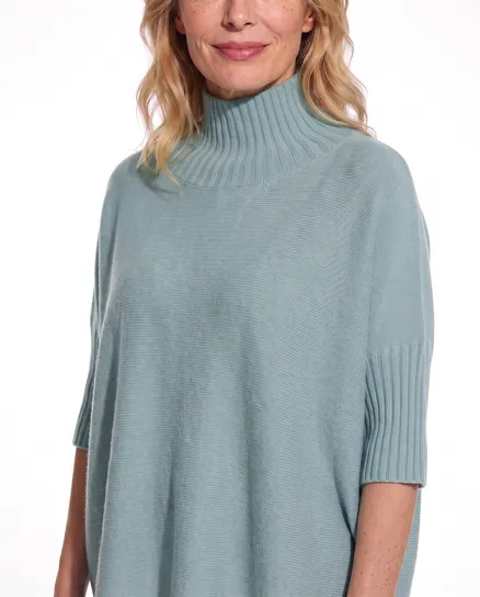 Pullover Kastenform in mint von Made in Italy
