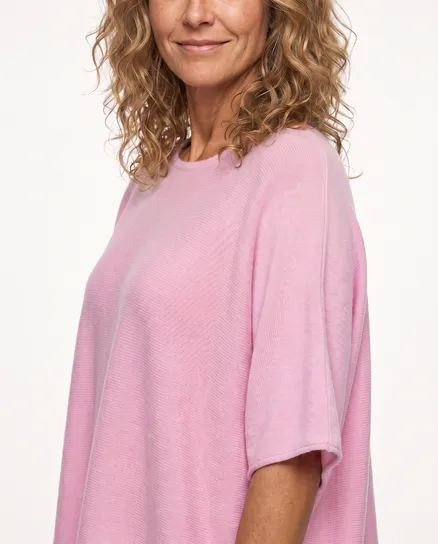 Pullover Kastenform in rosa von Made in Italy