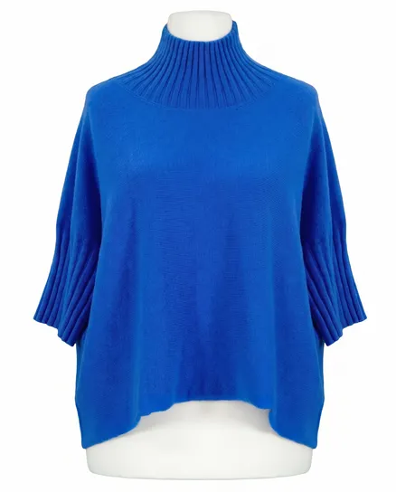 Pullover Kastenform in royalblau von Made in Italy