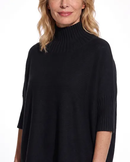Pullover Kastenform in schwarz von Made in Italy