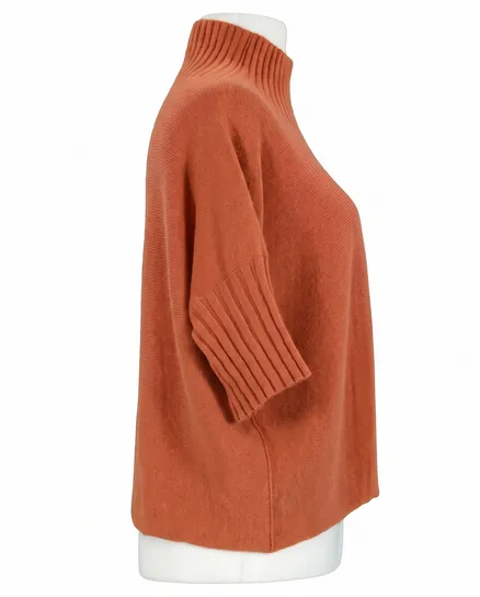 Pullover Kastenform in terracotta von Made in Italy