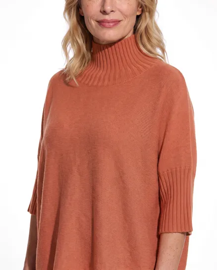Pullover Kastenform in terracotta von Made in Italy