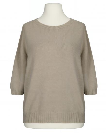 Pullover Kurzarm in hellbraun von Made in Italy