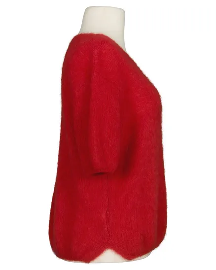Pullover Kurzarm mit Mohair in rot von Made in Italy