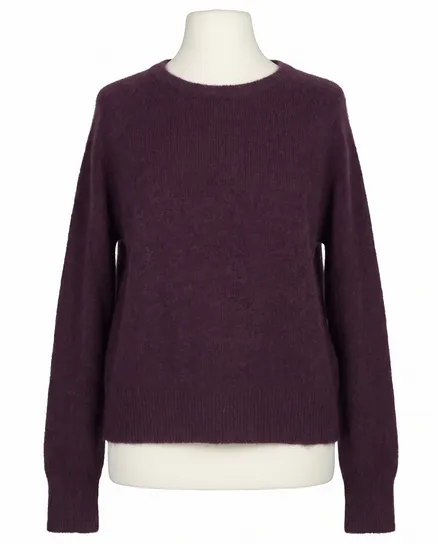 Pullover mit Alpaka in aubergine von Made in Italy