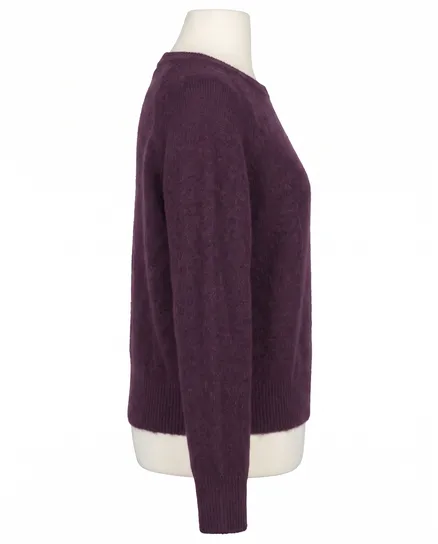 Pullover mit Alpaka in aubergine von Made in Italy