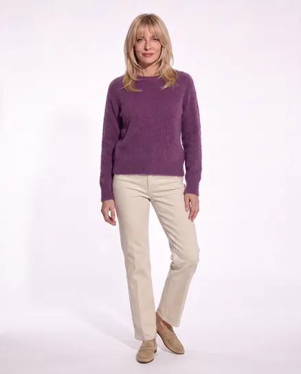 Pullover mit Alpaka in beere von Made in Italy