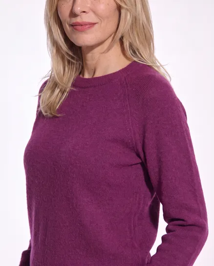 Pullover mit Alpaka in beere von Made in Italy
