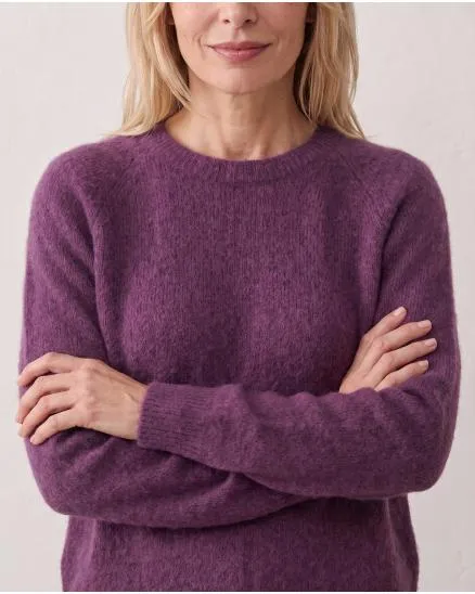 Pullover mit Alpaka in beere von Made in Italy