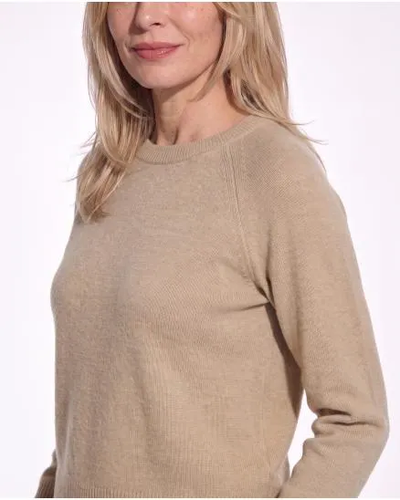 Pullover mit Alpaka in camel von Made in Italy