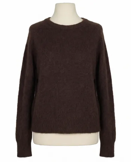 Pullover mit Alpaka in dunkelbraun von Made in Italy