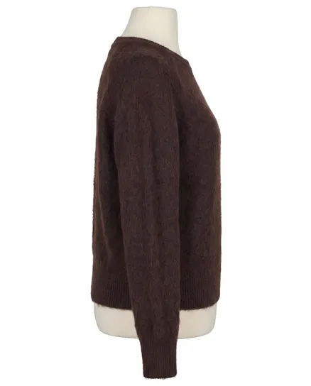 Pullover mit Alpaka in dunkelbraun von Made in Italy