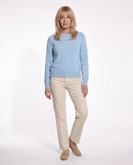 Pullover mit Alpaka in hellblau von Made in Italy