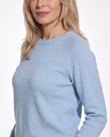 Pullover mit Alpaka in hellblau von Made in Italy