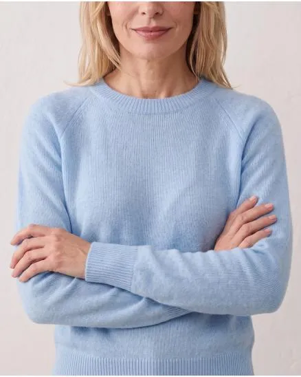 Pullover mit Alpaka in hellblau von Made in Italy