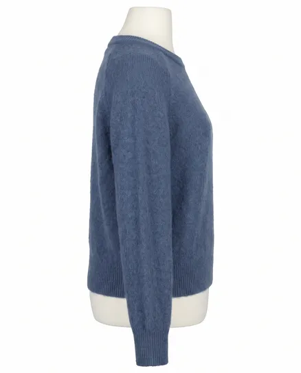 Pullover mit Alpaka in jeansblau von Made in Italy