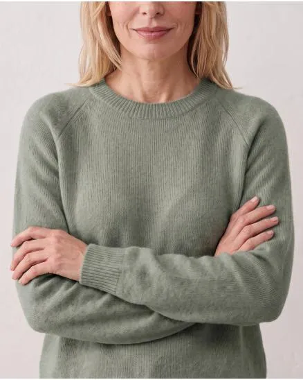 Pullover mit Alpaka in khaki von Made in Italy