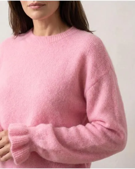 Pullover mit Alpaka in rosa von Made in Italy