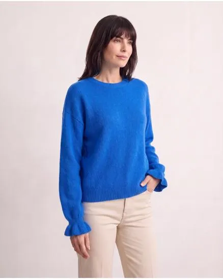 Pullover mit Alpaka in royalblau von Made in Italy