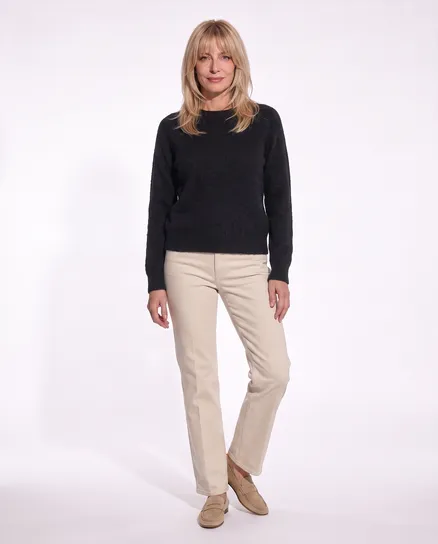 Pullover mit Alpaka in schwarz von Made in Italy